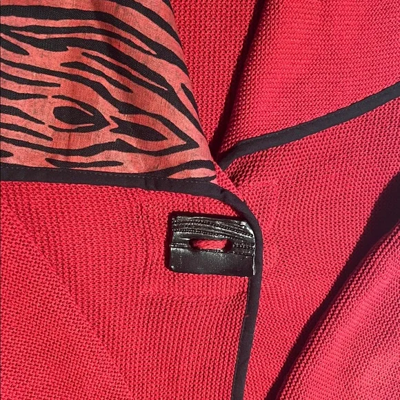 Tivoli Knit Jacket with Zebra Print Collar - Picture 3 of 16